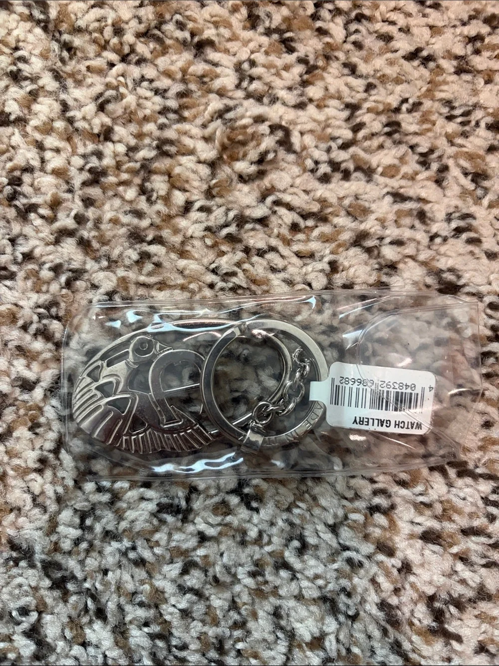 Etienne Aigner Silver Logo Metal Keychain / Bag Charm